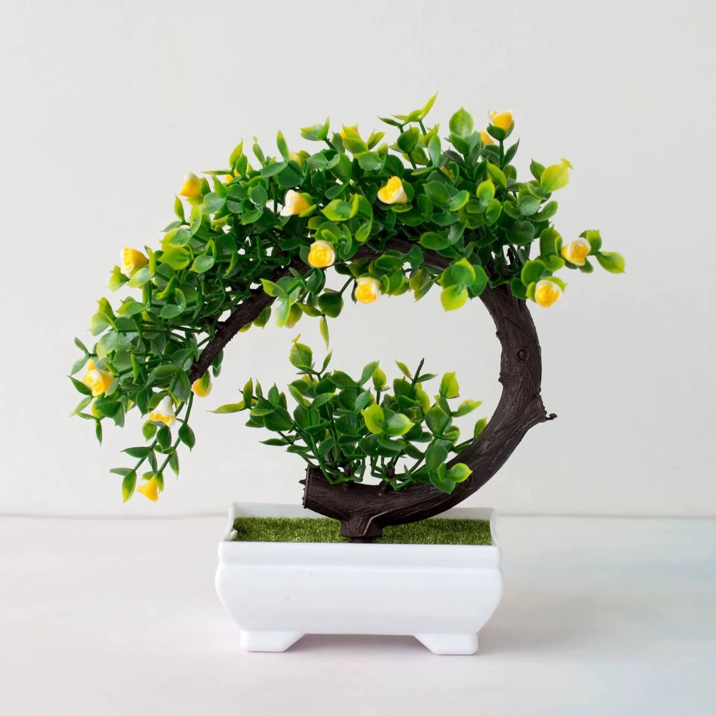 Artificial Plants Bonsai Simulated Tree Potted Plants Fake Flowers Table Potted Ornaments