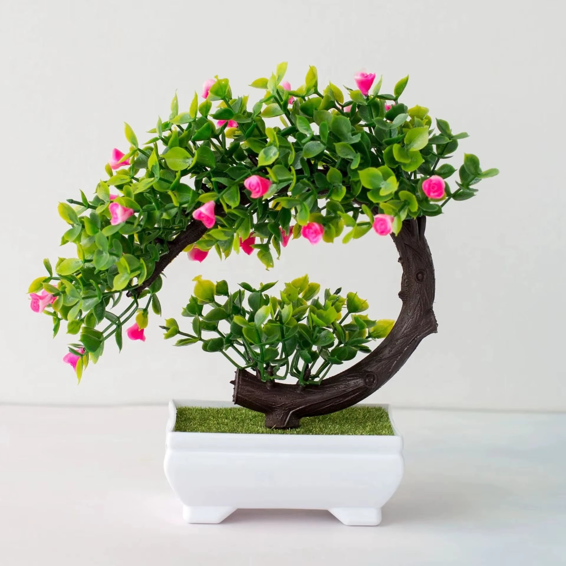 Artificial Plants Bonsai Simulated Tree Potted Plants Fake Flowers Table Potted Ornaments